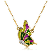 Load image into Gallery viewer, Butterfly Crystal Drop Pendant Necklace - Mega Discount Store Ghana