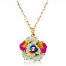 Load image into Gallery viewer, Classic Water Droplets Painting Petal Style Crystal Necklace(Gold) - Mega Discount Store Ghana