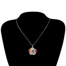 Load image into Gallery viewer, Classic Water Droplets Painting Petal Style Crystal Necklace(Gold) - Mega Discount Store Ghana