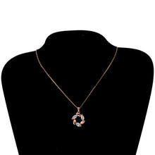 Load image into Gallery viewer, Olive Leaf Hanging Crystal Inlaid Necklace(Rose Gold) - Mega Discount Store Ghana