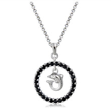 Load image into Gallery viewer, Ring Dolphin Crystal Pendant Necklace(Silver) - Mega Discount Store Ghana