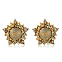 Load image into Gallery viewer, 1 Pair Fashion Crystal Pentacle Earrings(Gold) - Mega Discount Store Ghana