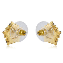 Load image into Gallery viewer, 1 Pair Fashion Crystal Pentacle Earrings(Gold) - Mega Discount Store Ghana