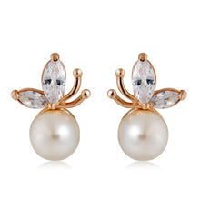 Load image into Gallery viewer, 1 Pair Women Fashion Classic Gold-plated Crystal Stud Earrings(Gold) - Mega Discount Store Ghana