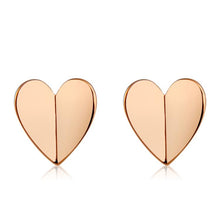 Load image into Gallery viewer, 1 Pair Fashion Heart-shaped 18k Copper Alloy Earrings(Rose Gold) - Mega Discount Store Ghana