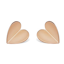 Load image into Gallery viewer, 1 Pair Fashion Heart-shaped 18k Copper Alloy Earrings(Rose Gold) - Mega Discount Store Ghana