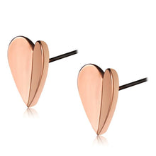 Load image into Gallery viewer, 1 Pair Fashion Heart-shaped 18k Copper Alloy Earrings(Rose Gold) - Mega Discount Store Ghana
