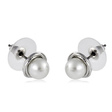 Load image into Gallery viewer, 1 Pair Female Simple Popular Copper Alloy Earrings(Silver) - Mega Discount Store Ghana