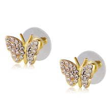 Load image into Gallery viewer, 1 Pair Female Butterfly Diamond Shiny Earrings(Gold) - Mega Discount Store Ghana