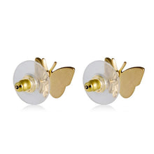 Load image into Gallery viewer, 1 Pair Female Butterfly Diamond Shiny Earrings(Gold) - Mega Discount Store Ghana