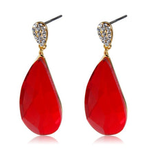 Load image into Gallery viewer, 1 Pair Elegant Female Fashion Crystal Earrings(Gold) - Mega Discount Store Ghana