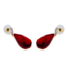 Load image into Gallery viewer, 1 Pair Elegant Female Fashion Crystal Earrings(Gold) - Mega Discount Store Ghana