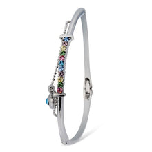 Load image into Gallery viewer, Fashion Colored Crystal Heart Pendant Bracelet(Silver) - Mega Discount Store Ghana