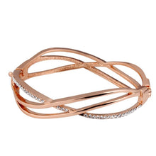 Load image into Gallery viewer, Cross Line Shape Crystal Inlaid Bracelet(Rose Gold) - Mega Discount Store Ghana
