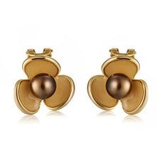 Load image into Gallery viewer, Female Small Fresh Sweet Flower Paint Necklace and Earrings Set(Gold) - Mega Discount Store Ghana