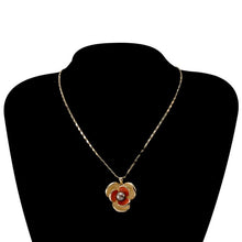 Load image into Gallery viewer, Female Small Fresh Sweet Flower Paint Necklace and Earrings Set(Gold) - Mega Discount Store Ghana