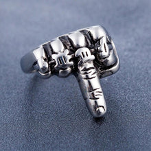 Load image into Gallery viewer, Titanium Steel Retro Erect Middle Finger Fuck Punk Ring - Mega Discount Store Ghana
