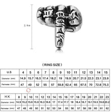 Load image into Gallery viewer, Titanium Steel Retro Erect Middle Finger Fuck Punk Ring - Mega Discount Store Ghana