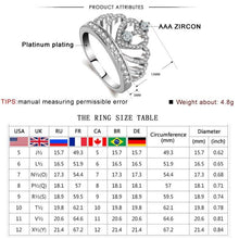 Load image into Gallery viewer, Princess Queen Crown-shaped Platinum Plated Zircon Ring (Silver) - Mega Discount Store Ghana