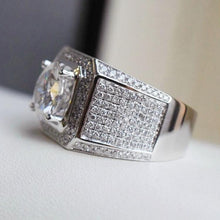 Load image into Gallery viewer, Fashion Full Rhinestone Micro-insert Silver Ring - Mega Discount Store Ghana