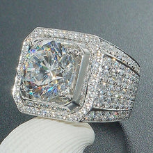 Load image into Gallery viewer, Fashion Full Rhinestone Micro-insert Silver Ring - Mega Discount Store Ghana