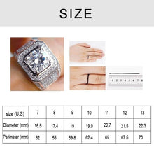 Load image into Gallery viewer, Fashion Full Rhinestone Micro-insert Silver Ring - Mega Discount Store Ghana