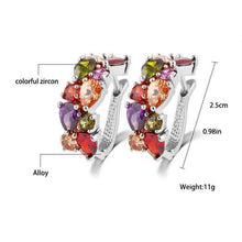 Load image into Gallery viewer, 1 Pair Colorful Zircon Earrings Stud Jewelry For Women And Girls - Mega Discount Store Ghana