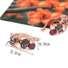 Load image into Gallery viewer, 1 Pair Colorful Zircon Earrings Stud Jewelry For Women And Girls - Mega Discount Store Ghana