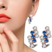 Load image into Gallery viewer, 1 Pair Of 18 k Gold Irregular Geometrical Sterling Silver Crystal Stud Earring For Women, 21*9 mm - Mega Discount Store Ghana