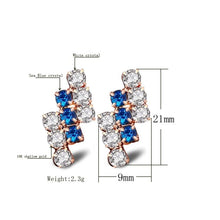 Load image into Gallery viewer, 1 Pair Of 18 k Gold Irregular Geometrical Sterling Silver Crystal Stud Earring For Women, 21*9 mm - Mega Discount Store Ghana