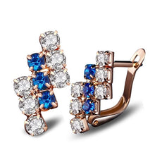 Load image into Gallery viewer, 1 Pair Of 18 k Gold Irregular Geometrical Sterling Silver Crystal Stud Earring For Women, 21*9 mm - Mega Discount Store Ghana