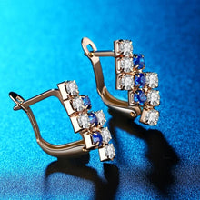 Load image into Gallery viewer, 1 Pair Of 18 k Gold Irregular Geometrical Sterling Silver Crystal Stud Earring For Women, 21*9 mm - Mega Discount Store Ghana
