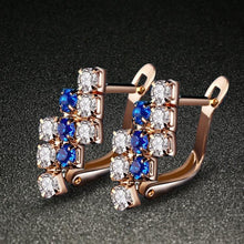 Load image into Gallery viewer, 1 Pair Of 18 k Gold Irregular Geometrical Sterling Silver Crystal Stud Earring For Women, 21*9 mm - Mega Discount Store Ghana