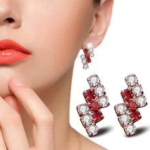 Load image into Gallery viewer, 1 Pair Of 18 k Gold Irregular Geometrical Sterling Silver Crystal Stud Earring For Women, 21*9 mm - Mega Discount Store Ghana