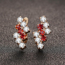 Load image into Gallery viewer, 1 Pair Of 18 k Gold Irregular Geometrical Sterling Silver Crystal Stud Earring For Women, 21*9 mm - Mega Discount Store Ghana