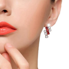 Load image into Gallery viewer, 1 Pair Of 18 k Gold Irregular Geometrical Sterling Silver Crystal Stud Earring For Women, 21*9 mm - Mega Discount Store Ghana