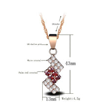 Load image into Gallery viewer, 18k Gold Plated Irregular Geometry Crystal Pendant Necklace For Female, 43*13 mm(red) - Mega Discount Store Ghana