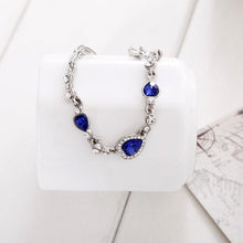 Load image into Gallery viewer, Heart-shaped Zircon Elegant And Romantic Women Crystal Bracelet With Artificial Diamond(Blue) - Mega Discount Store Ghana
