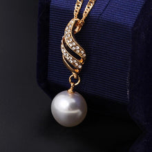 Load image into Gallery viewer, Set Jewelry  Earrings and Necklace Included Chic Pearl and Rhinestone Necklace and Earrings - Mega Discount Store Ghana