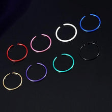 Load image into Gallery viewer, 40 PCS Color Mixed titanium steel Fashion Nose Circle Rings Inner Diameter: 9 mm(Colour) - Mega Discount Store Ghana