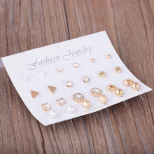 Load image into Gallery viewer, Assorted Multiple Stud Earings Jewelry Set With Card For Women And Girls - Mega Discount Store Ghana