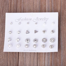 Load image into Gallery viewer, Assorted Multiple Stud Earings Jewelry Set With Card For Women And Girls - Mega Discount Store Ghana
