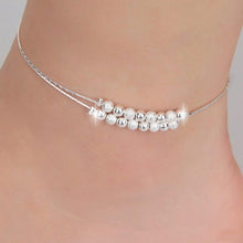 Load image into Gallery viewer, Simple Fashion Frosted Bead Personality Silver Plated Anklet(Silver) - Mega Discount Store Ghana