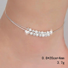 Load image into Gallery viewer, Simple Fashion Frosted Bead Personality Silver Plated Anklet(Silver) - Mega Discount Store Ghana