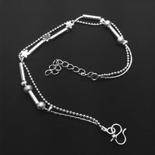 Load image into Gallery viewer, Fashion Jewelry Double Powder Beads and Stars Silver Plated Anklets(Silver) - Mega Discount Store Ghana