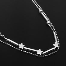 Load image into Gallery viewer, Fashion Jewelry Double Powder Beads and Stars Silver Plated Anklets(Silver) - Mega Discount Store Ghana