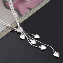 Load image into Gallery viewer, Fashion Cute Style Ladies Necklace with Heart Pendant(Silver) - Mega Discount Store Ghana