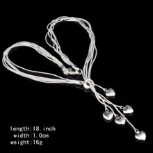Load image into Gallery viewer, Fashion Cute Style Ladies Necklace with Heart Pendant(Silver) - Mega Discount Store Ghana