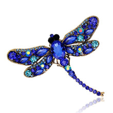 Load image into Gallery viewer, Vintage Classical Dragonfly Pattern Rhinestone Brooch(Blue) - Mega Discount Store Ghana