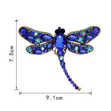 Load image into Gallery viewer, Vintage Classical Dragonfly Pattern Rhinestone Brooch(Blue) - Mega Discount Store Ghana
